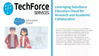 Leveraging Salesforce Education Cloud for Research and Academic Collaboration