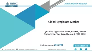 Eyeglasses Market Future Demand and Scope, Trends, Analysis, Forecast 2020-2030
