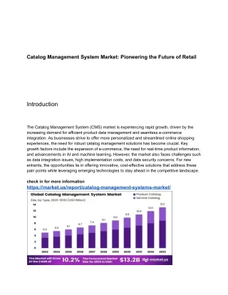 Catalog Management System Market: A New Era of Product Data