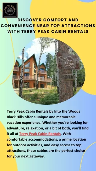 Experience the Ultimate Getaway With Terry Peak Cabin Rentals at Into the Woods Black Hills