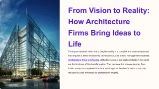 From Vision to Reality_ How Architecture Firms Bring Ideas to Life