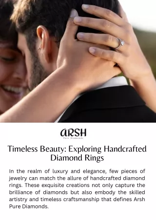Timeless Beauty Exploring Handcrafted Diamond Rings