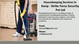 Housekeeping Services in Ranip -Strike Force Security Pvt Ltd