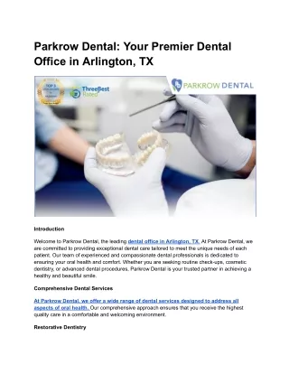 Parkrow Dental_ Your Premier Dental Office in Arlington, TX (1)