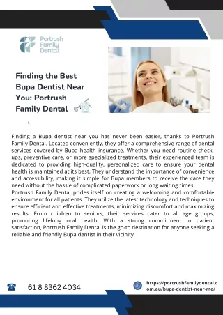 Untitled design (1) Finding the Best Bupa Dentist Near You: Portrush Family Dent