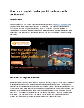 How can a psychic reader predict the future with confidence