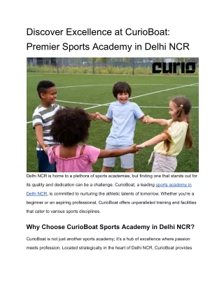 Sports Academy in Delhi NCR