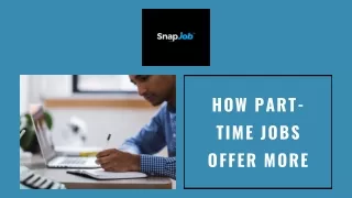 How Part-Time Jobs Offer More