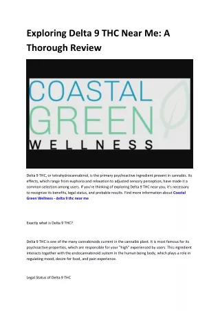 Coastal Green Wellness - thc delta 9