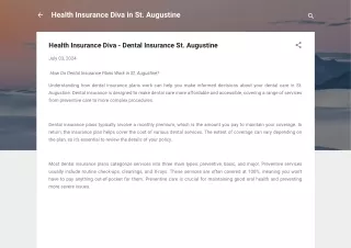 Health Insurance Diva - Dental Insurance St. Augustine