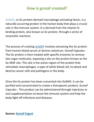 A comprehensive guide to how does Gcmaf work and what are the potential benefits of Gcmaf