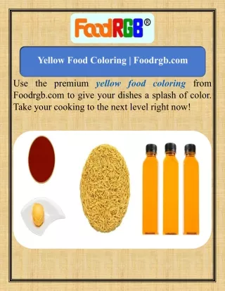 Yellow   Food   Coloring  Foodrgb.com