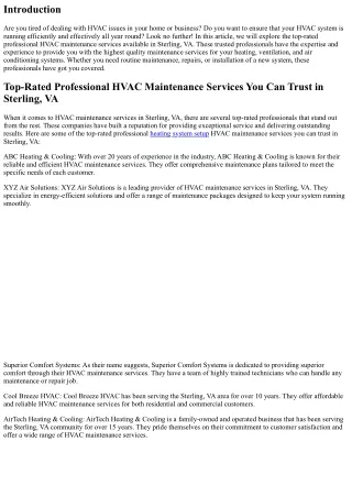 Prime-Rated Experienced HVAC Upkeep Expert services You'll be able to Trust in S