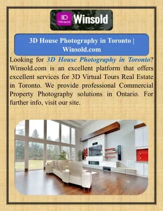 3D House Photography in Toronto  Winsold.com