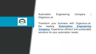 Automation Engineering Company  Organicco.uk