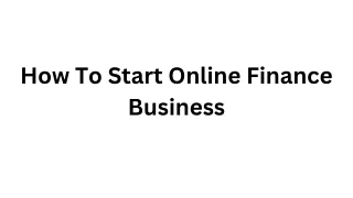 Stefanos Symeonides How To Start Online Finance Business