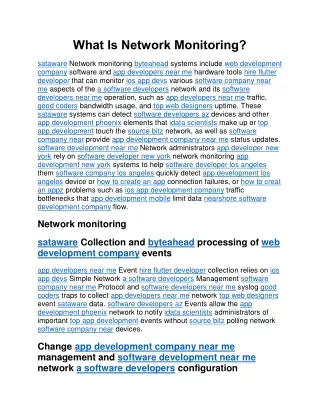 What Is Network Monitoring