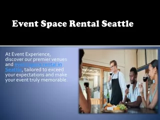 Event Space Rental Seattle