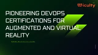 Pioneering DevOps Certifications for Augmented and Virtual Reality