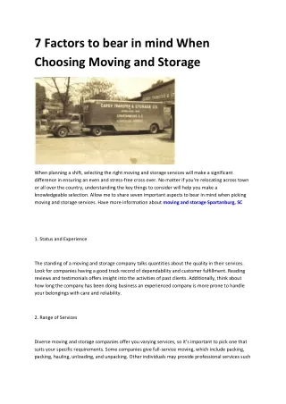 moving services in Spartanburg