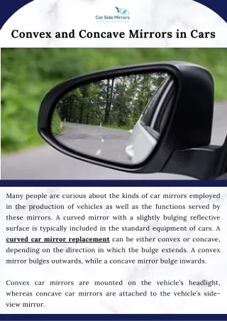 Convex and Concave Mirrors in Cars