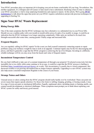 Indicators Your HVAC Wants Alternative: When to Enhance in Sterling VA