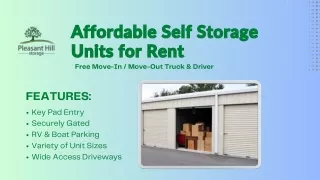 Best Self-Storage Units for Rent Near Pleasant Hill Storage