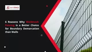 6 Reasons Why Weldmesh Fencing is a Better Choice for Boundary Demarcation than Walls.