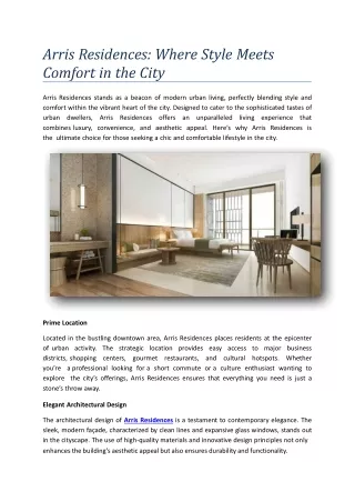 Arris residences