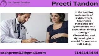 Best Obstetrician And Gynecologist In Dubai