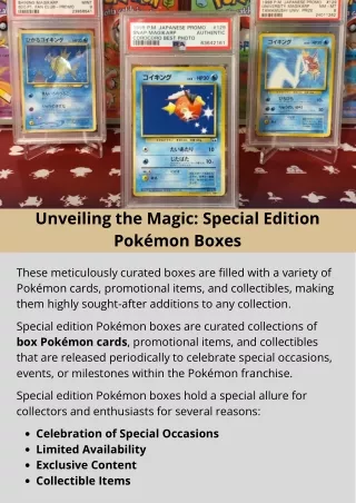 Unveiling the Magic Special Edition Pokémon Boxes