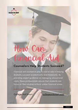 How Can Financial Aid Counselors Help Students Succeed?