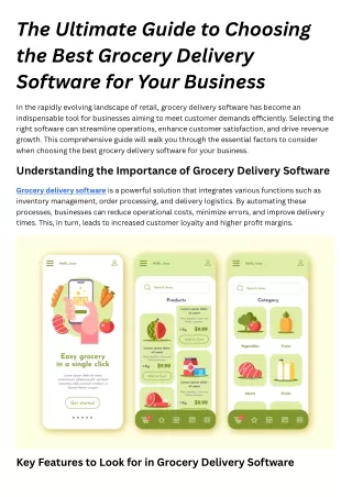 The Ultimate Guide to Choosing the Best Grocery Delivery Software for Your Business