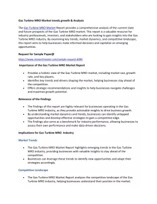 Gas Turbine MRO Market