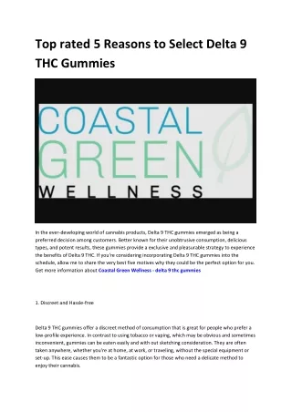 Coastal Green Wellness - thc delta 9