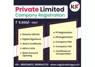 Private Limited Company Registration in India