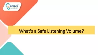 What's a Safe Listening Volume?