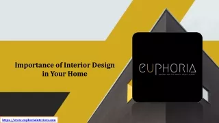 Importance of Interior Design in Your Home