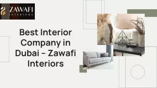 Best Interior Company in Dubai – Zawafi Interiors