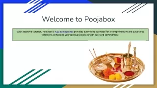 Buy Puja Samagri Box At Poojabox