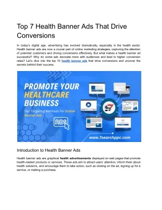 Top 7 Health Banner Ads That Drive Conversions