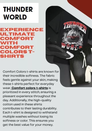 Stay Stylish and Comfortable with Comfort Colors T-Shirts
