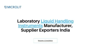 Laboratory Liquid Handling Instruments