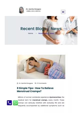 8 Simple Tips- How To Relieve Menstrual Cramps