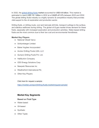 Drilling Fluids Market: Growth Opportunities in Offshore Drilling