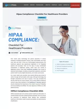 HIPAA Compliance: Checklist For Healthcare Providers