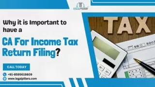 Why it is Important to have a CA for Income Tax Return Filing