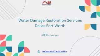 Water Damage Restoration Services Dallas Fort Worth