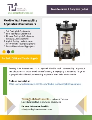 Flexible Wall Permeability Apparatus Manufacturers