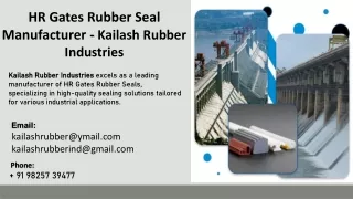 HR Gates Rubber Seal Manufacturer - Kailash Rubber Industries